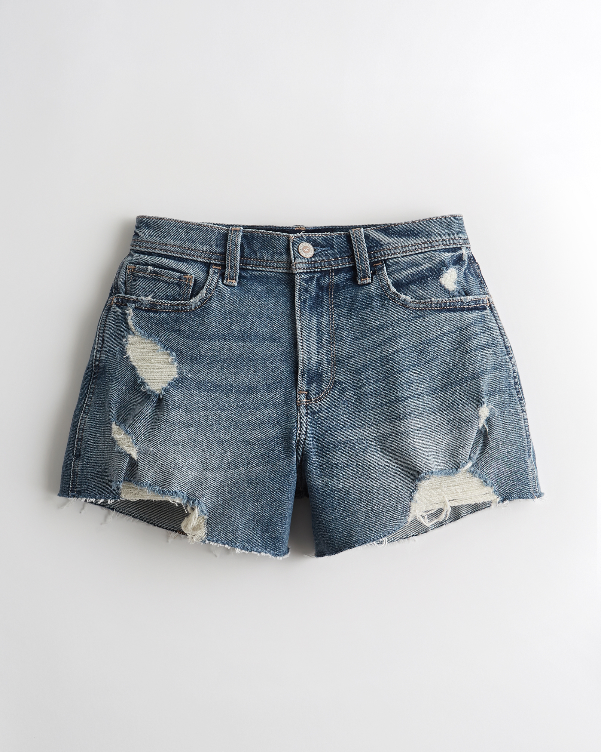 hollister high waisted denim shorts