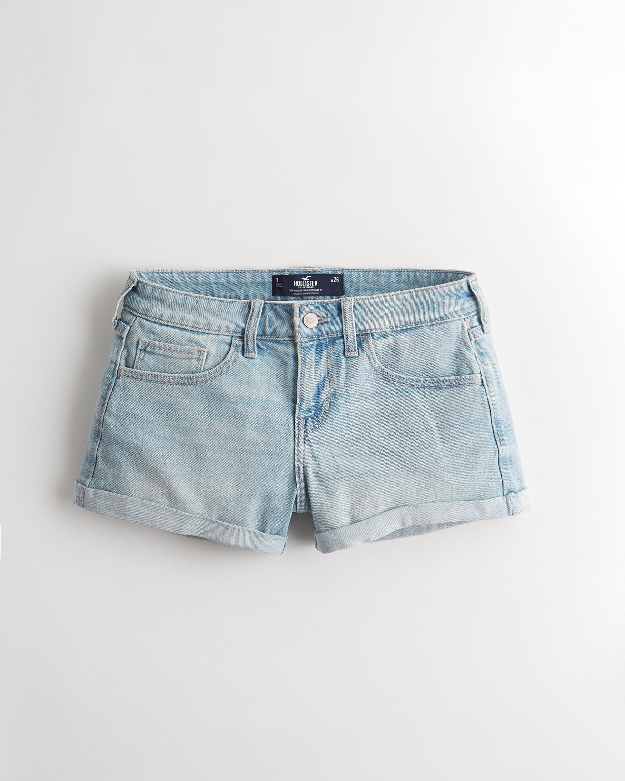 hollister low rise denim shorts