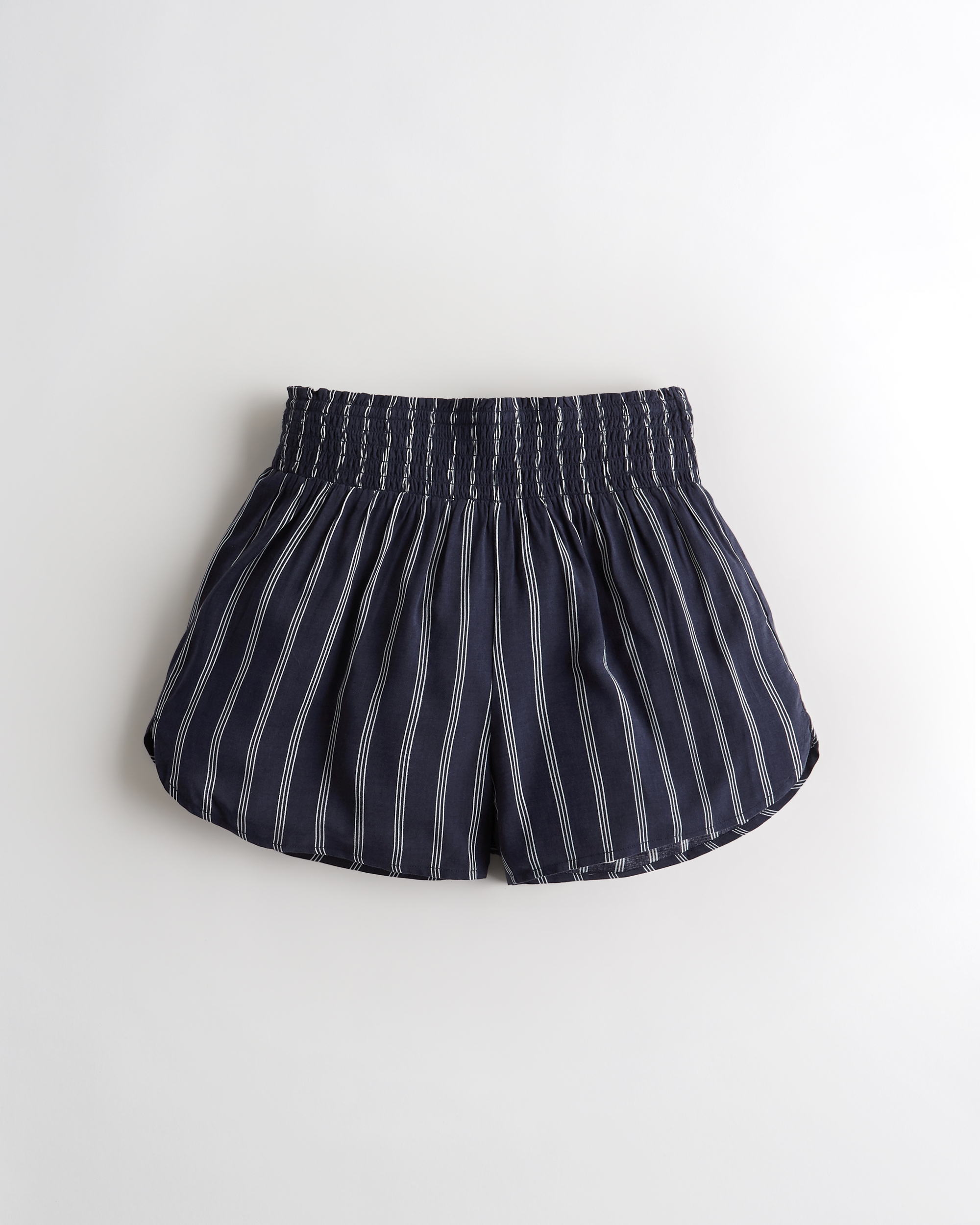 smocked high waisted shorts