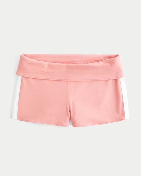 Hollister Callie Reversible Knit Shortie Shorts, Coral view 1