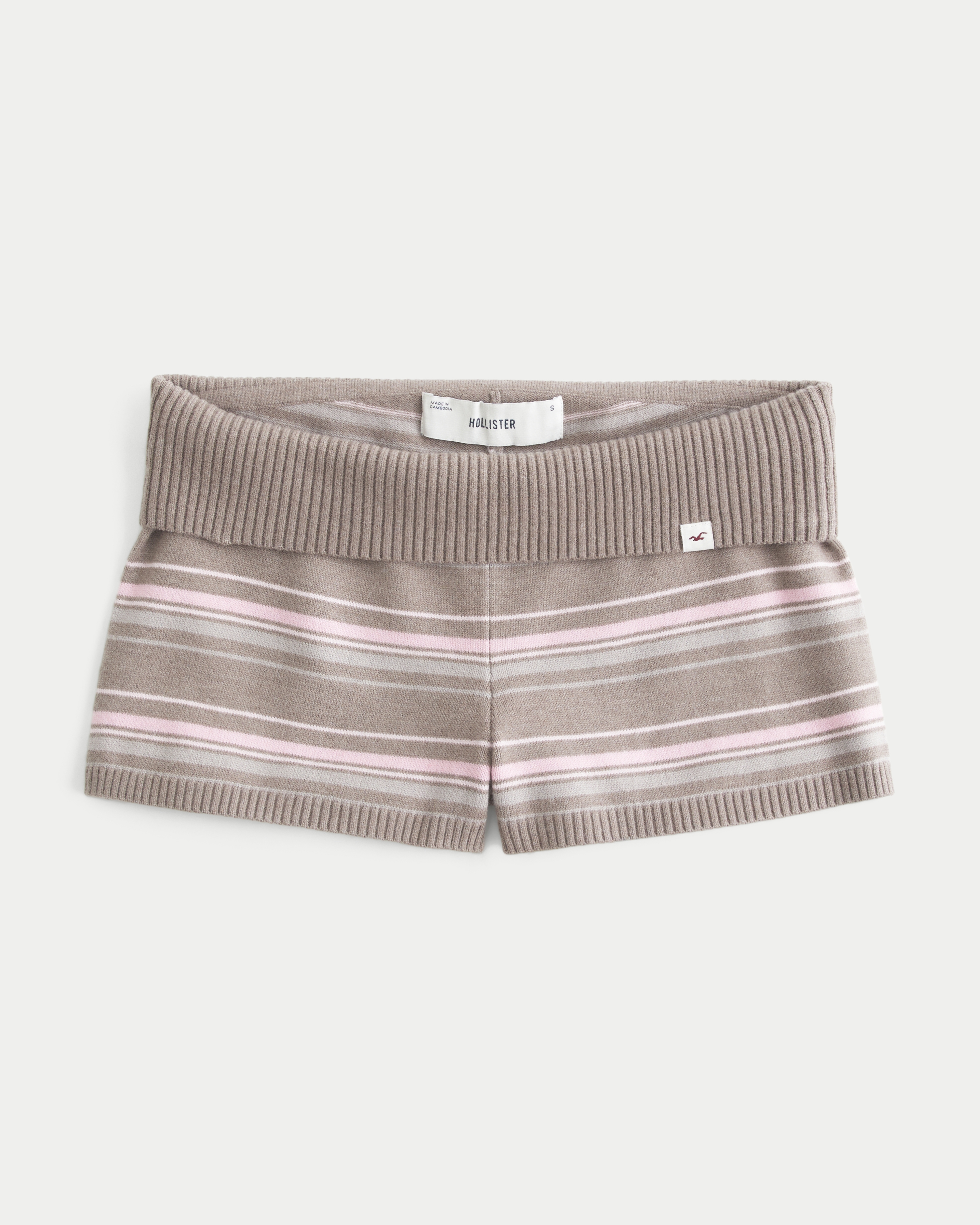 Low-Rise Foldover Sweater Shorts