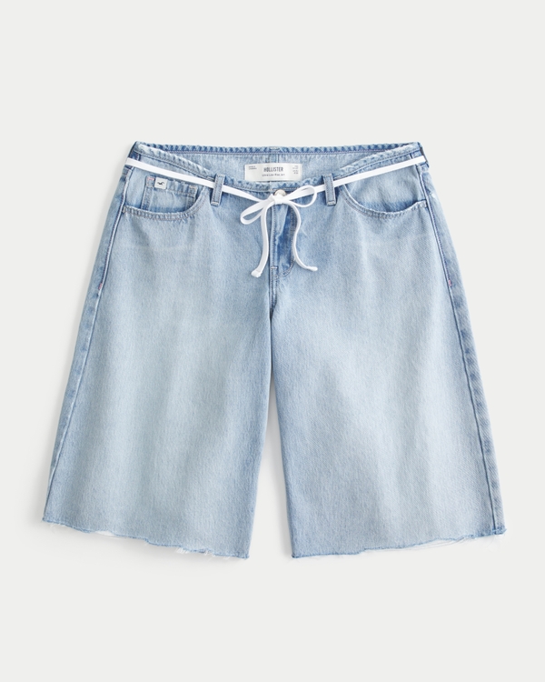Ultra Low-Rise Tie-Waist Baggy Jorts, Light view 1
