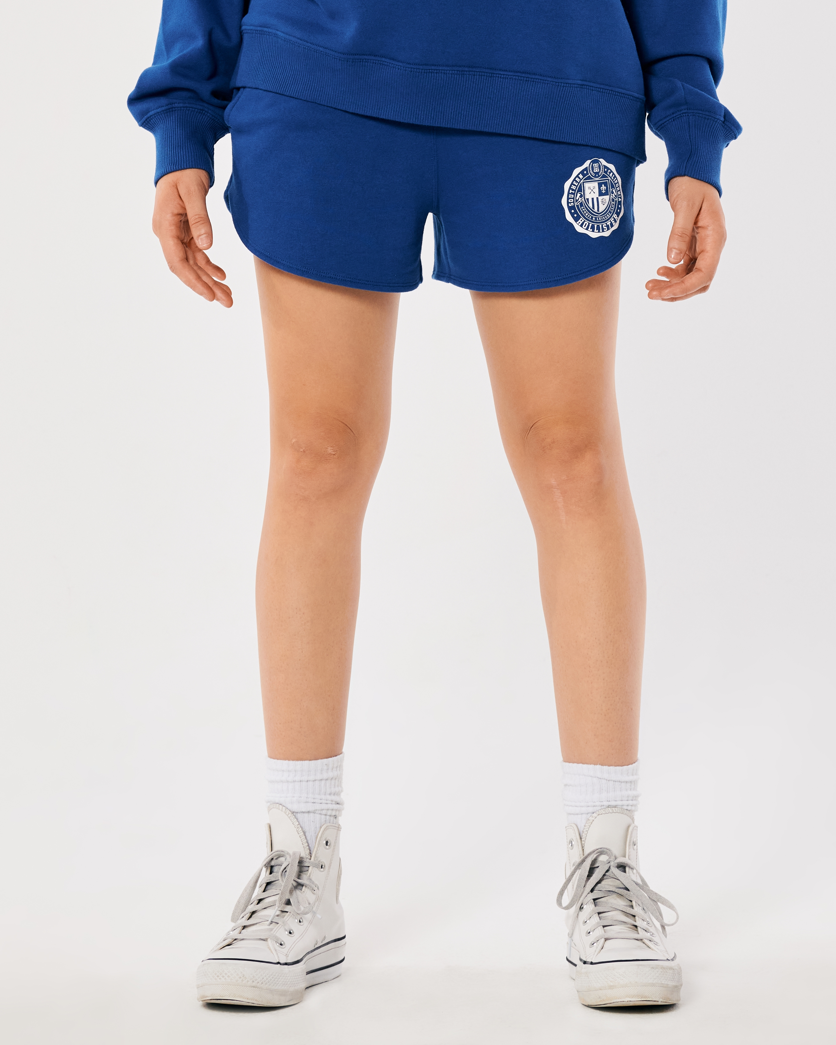 Hollister Fleece Logo Graphic Dad Shorts | Bramalea City Centre