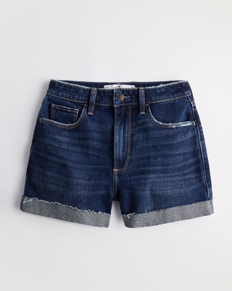 Women's Curvy Ultra High-Rise Denim Mom Shorts | Women's Clearance ...