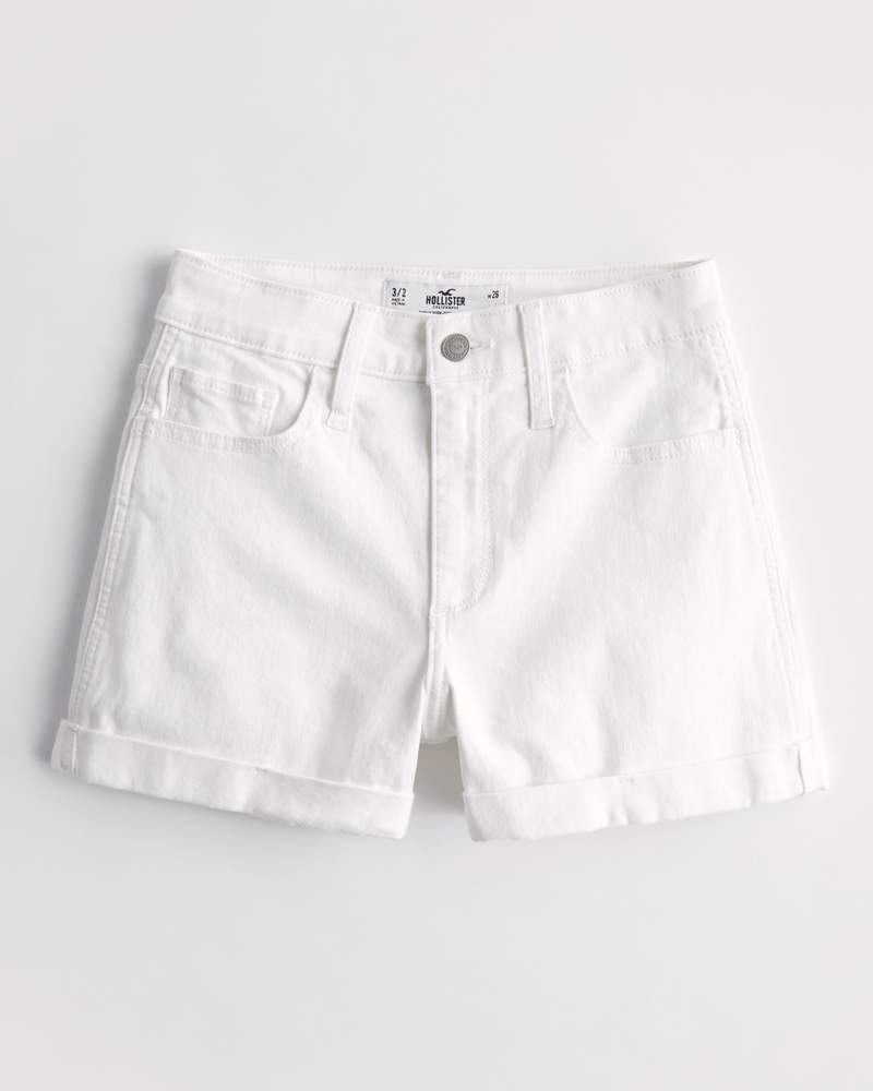 High Waisted Hollister Shorts ❤ liked on Polyvore featuring shorts,  high-waisted denim shorts, hollister co.…