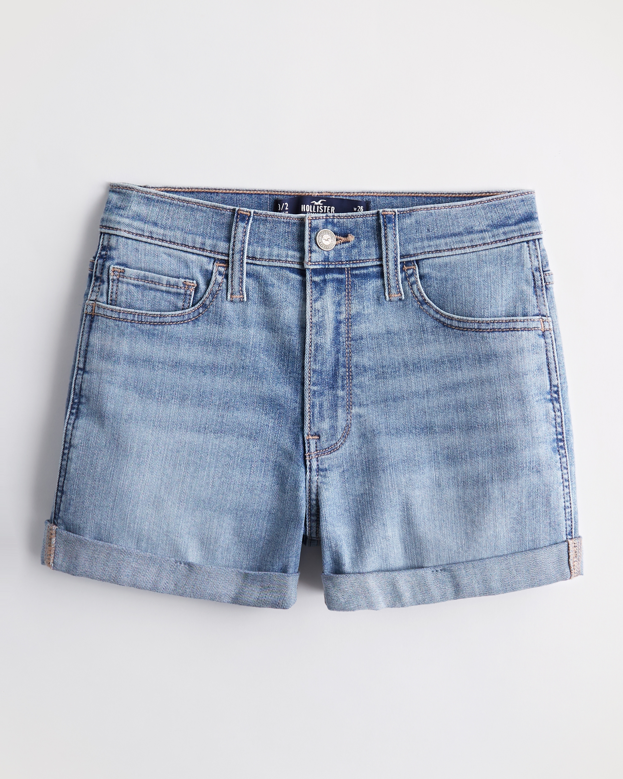 High waisted shop denim shorts hollister