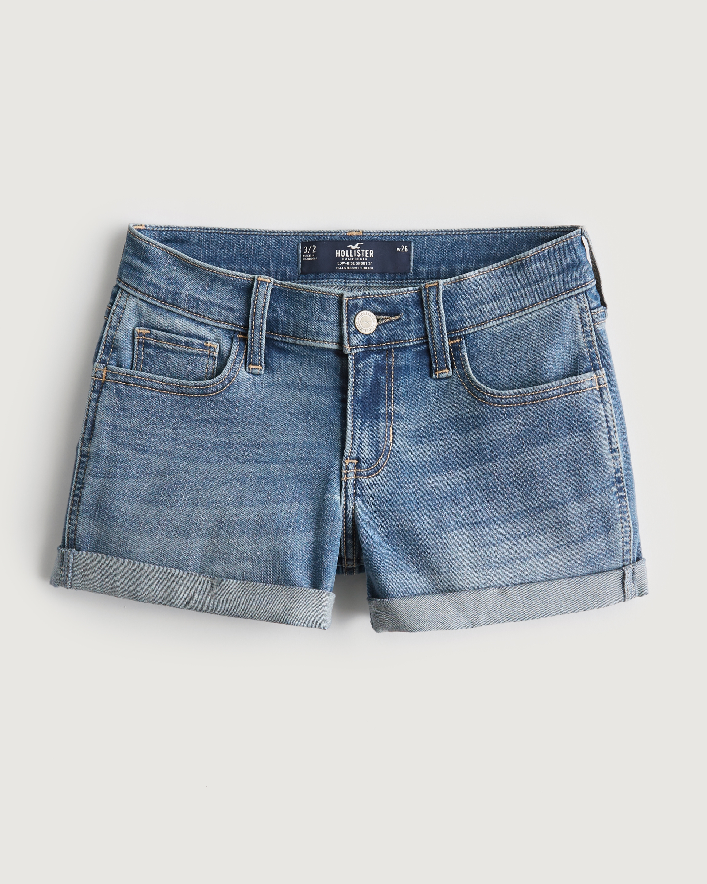 High Waisted Hollister Shorts ❤ liked on Polyvore featuring shorts,  high-waisted denim shorts, hollister co.…