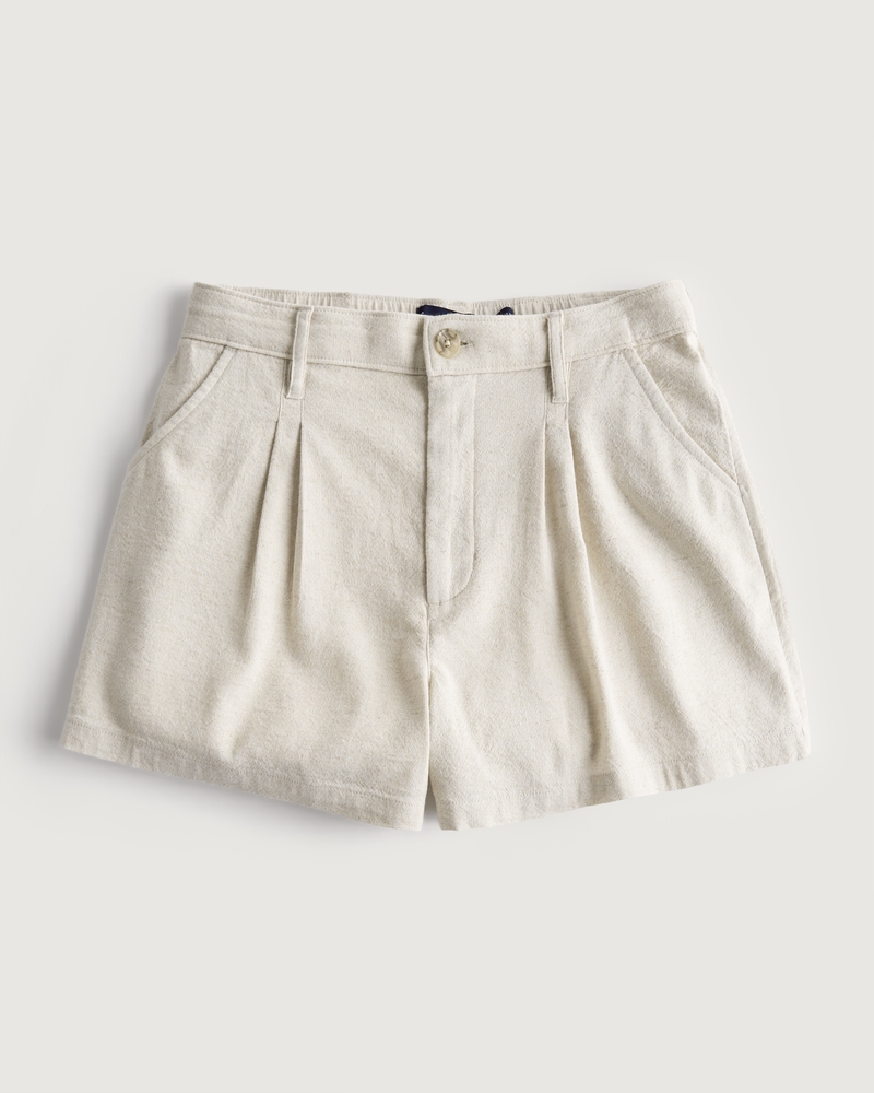 Women's Tailored Linen Blend Shorts | Women's Bottoms | HollisterCo.com