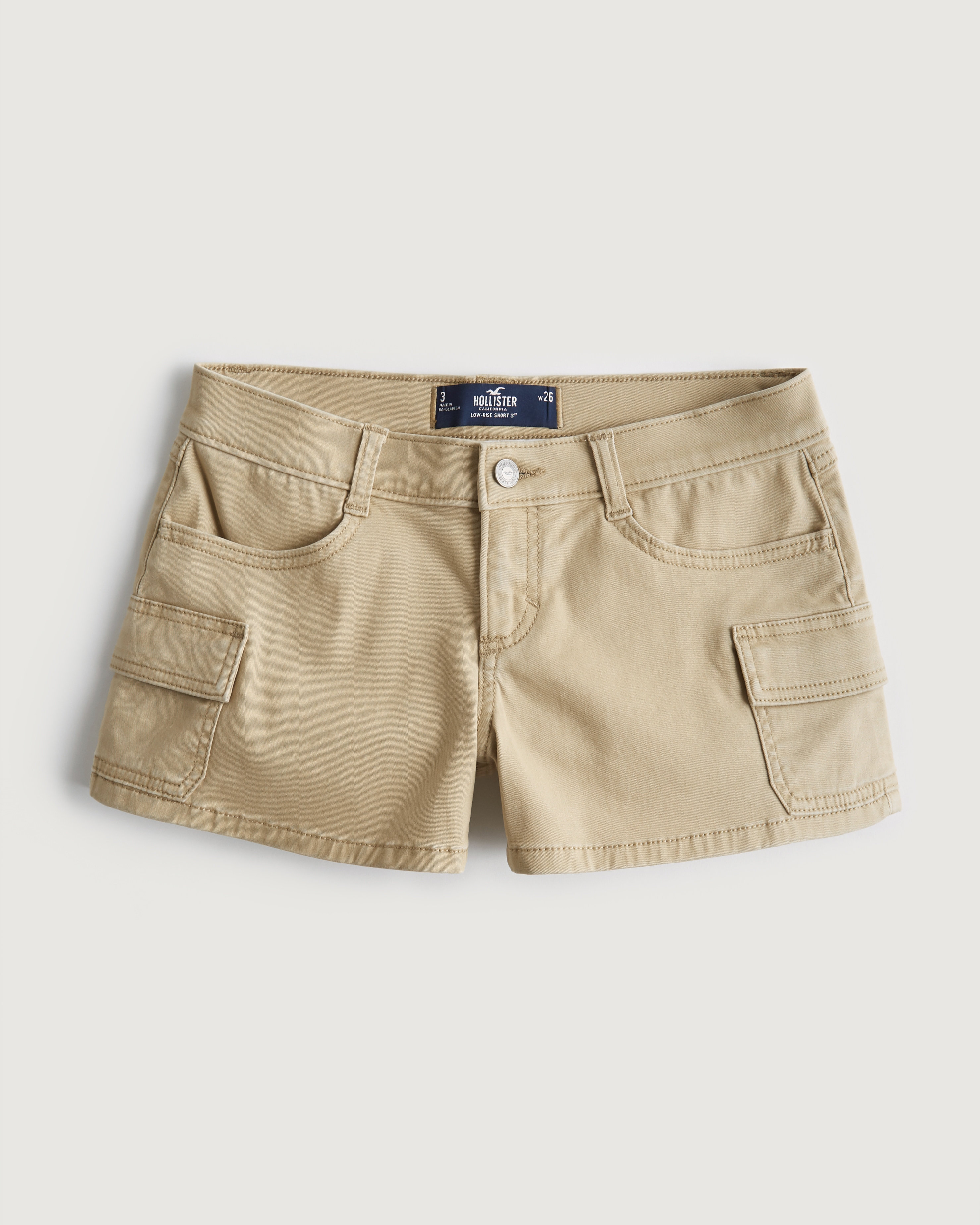 womens low rise cargo shorts