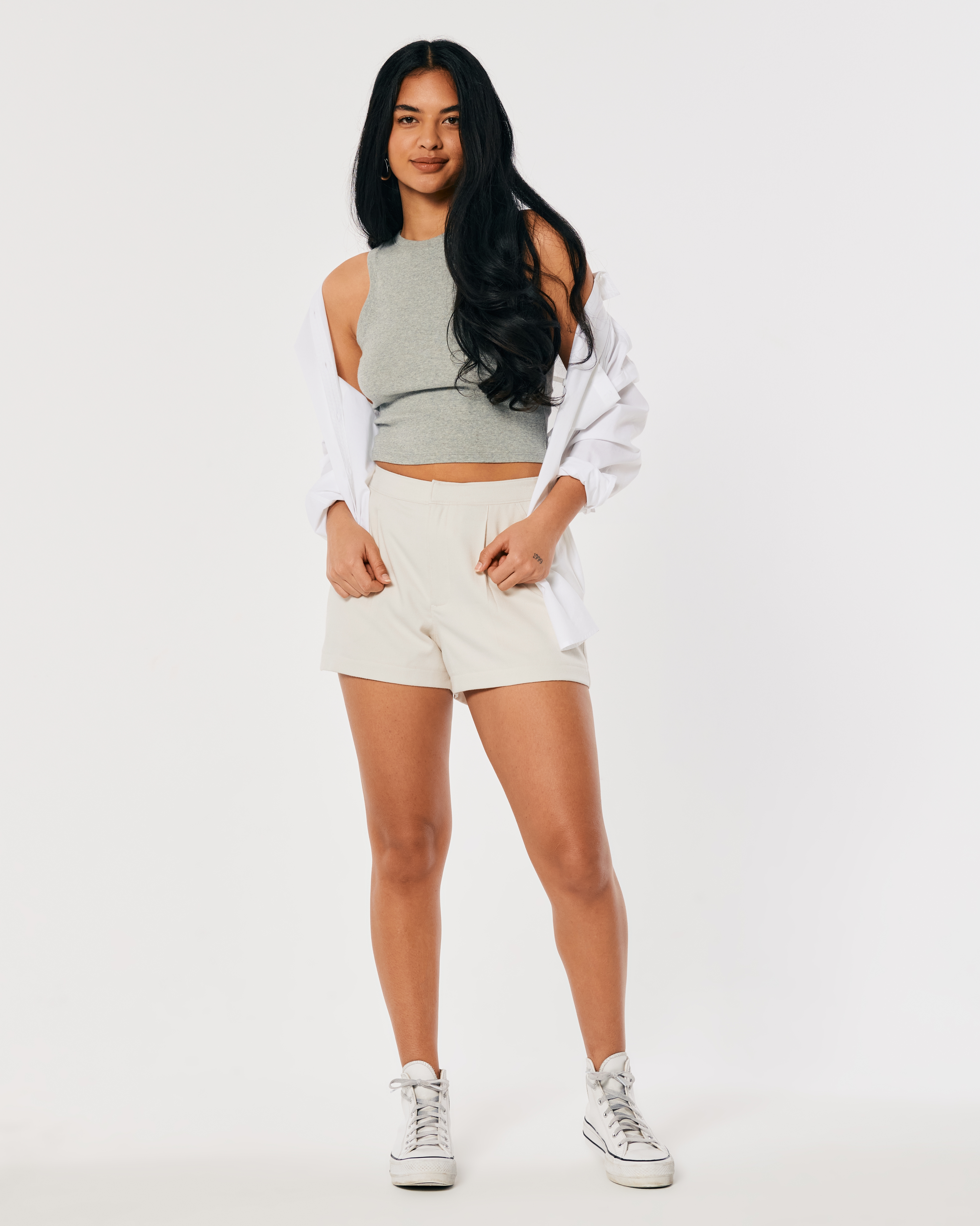 Ultra High-Rise Tailored Soft Shorts