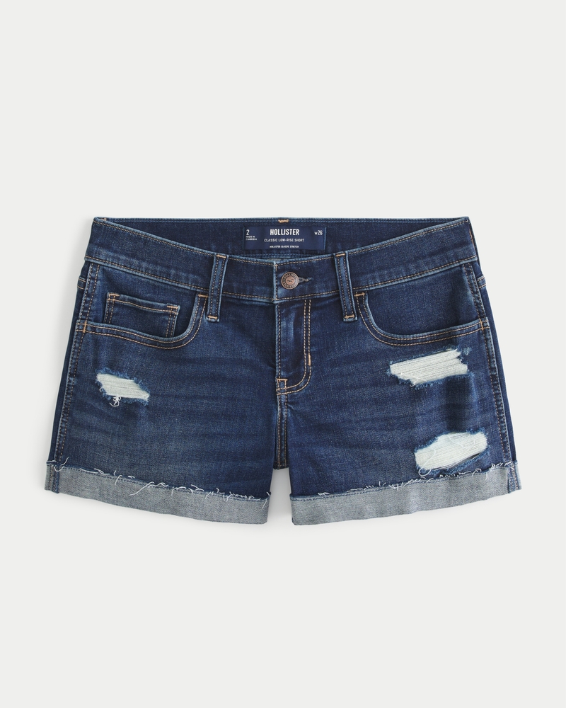 Hollister ripped jean shorts best sale