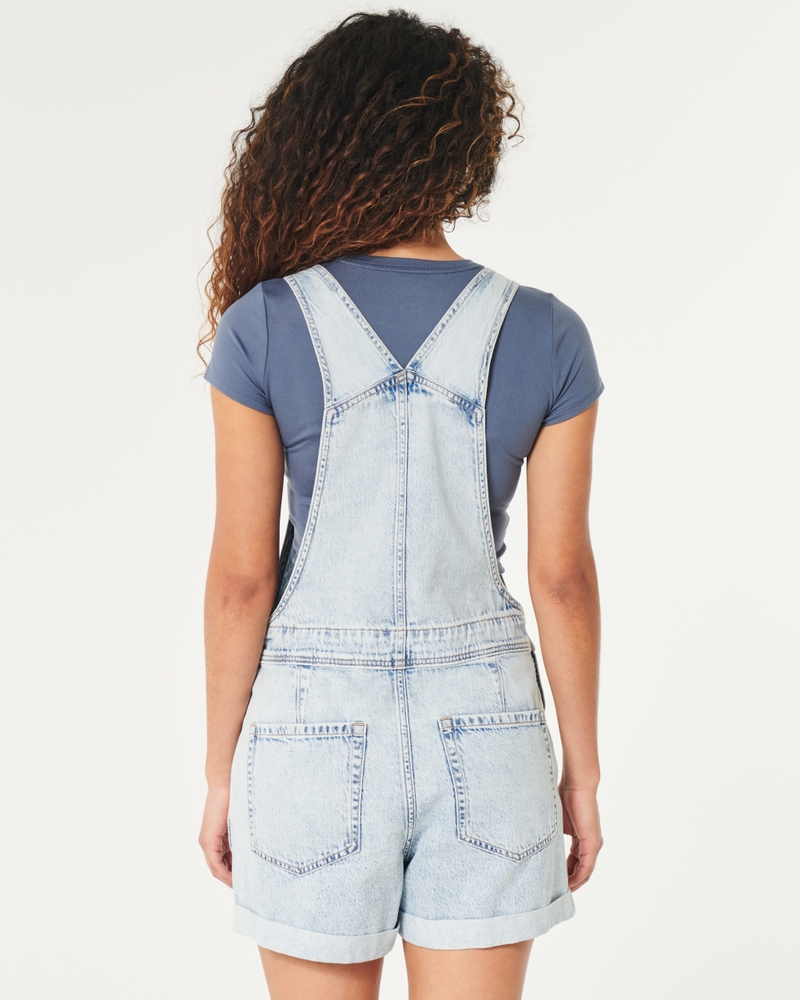 Light Wash Denim Shortalls