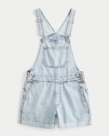 Light wash overall shorts shop