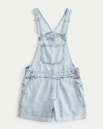 Light wash cheap overall shorts