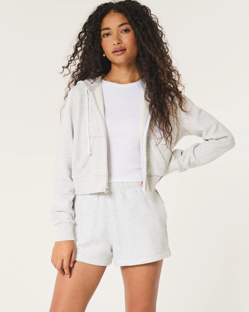 Adjustable Rise Fleece Shorts