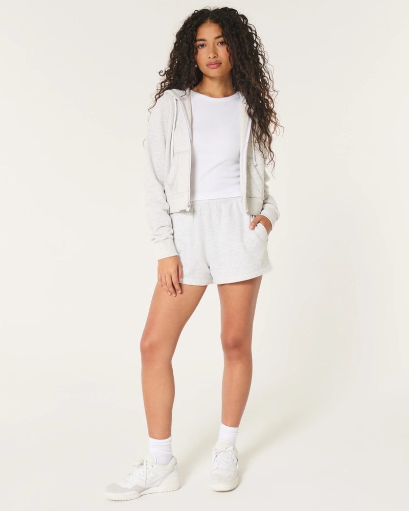 Adjustable Rise Fleece Shorts