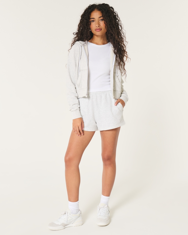 Adjustable Rise Fleece Shorts