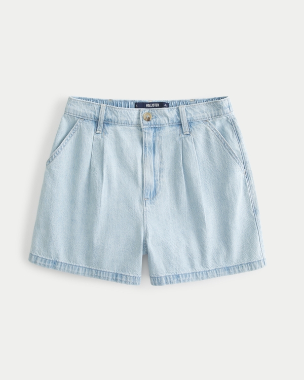 Short Azul Jeans Hollister, Shorts Feminino Hollister Usado 96330248