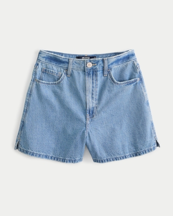 Women's Ultra High-Rise Medium Wash Lightweight 90s Denim Shorts, Women's  Bottoms