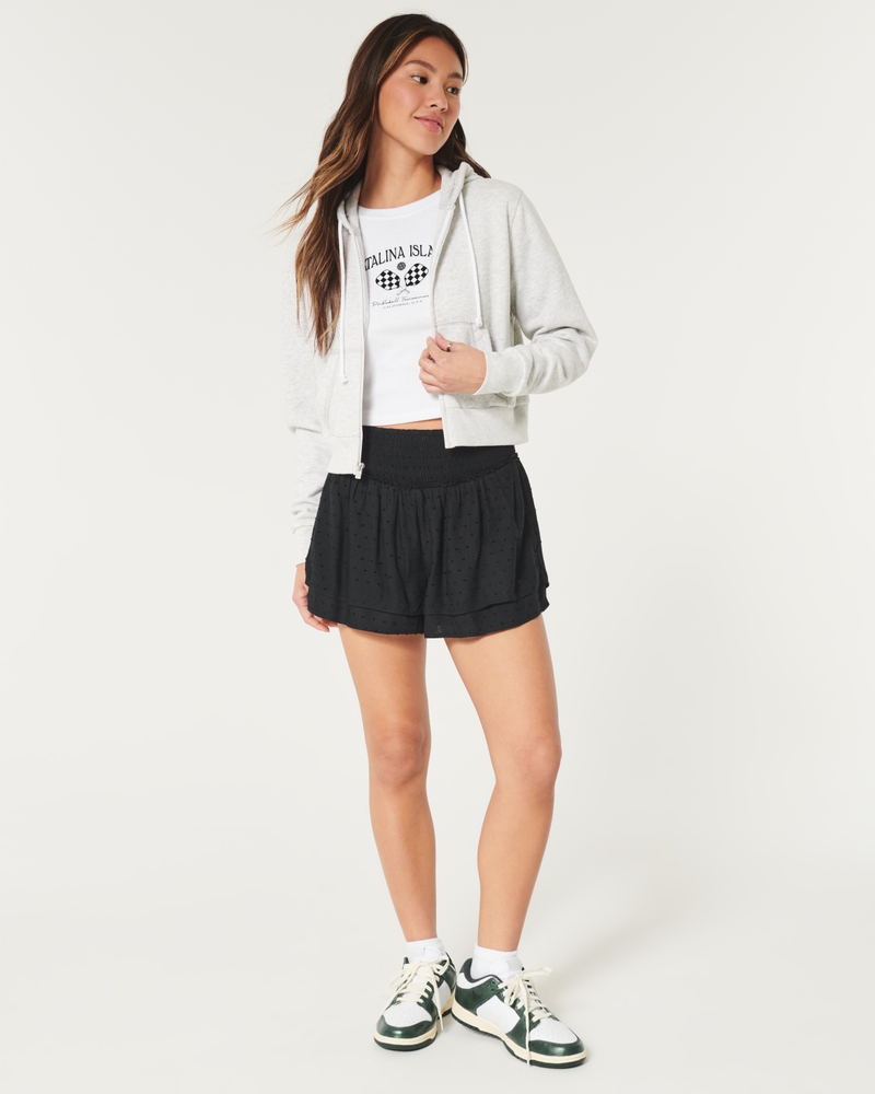 Ultra High-Rise Tiered Shorts