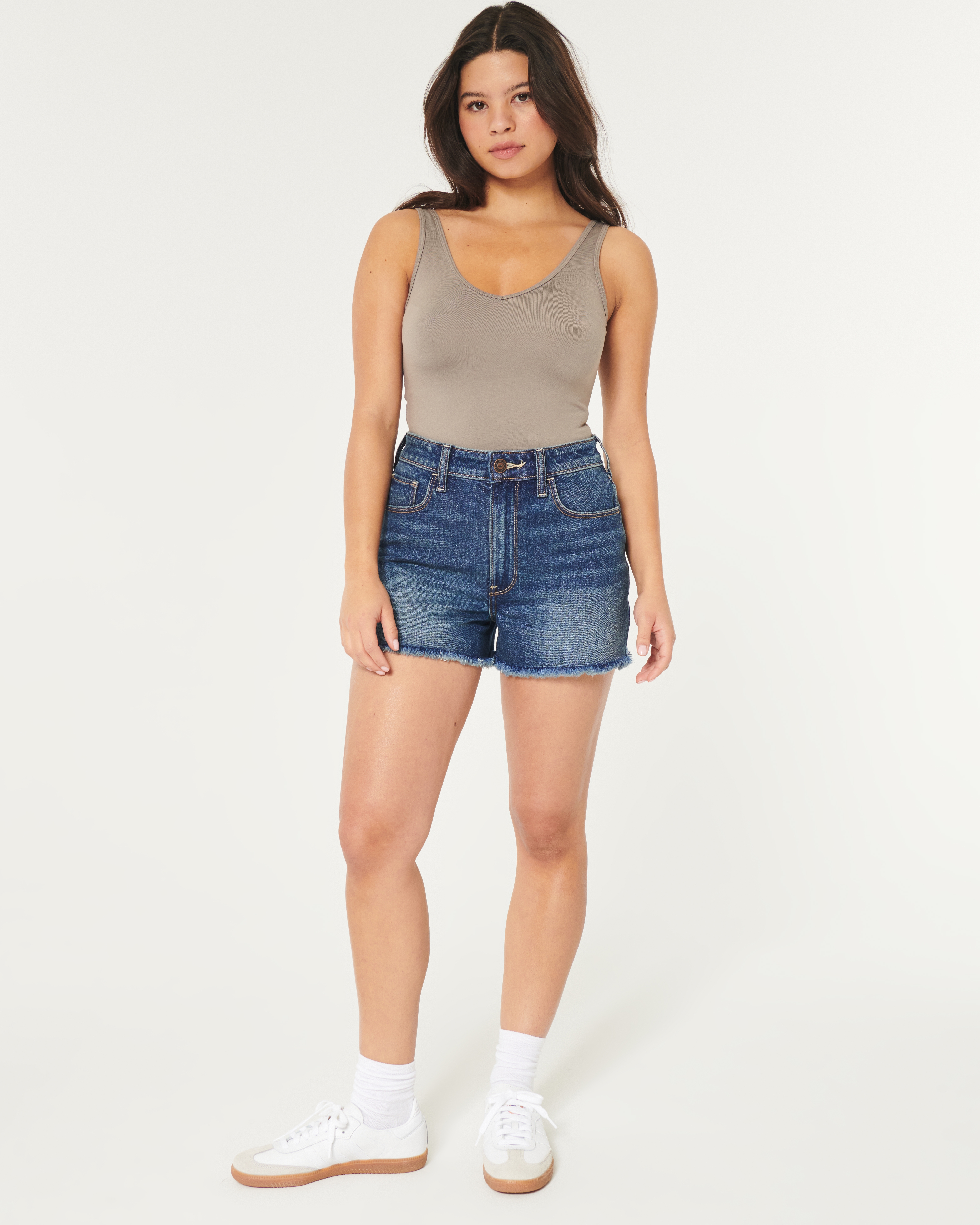 Hollister mom jean shorts best sale