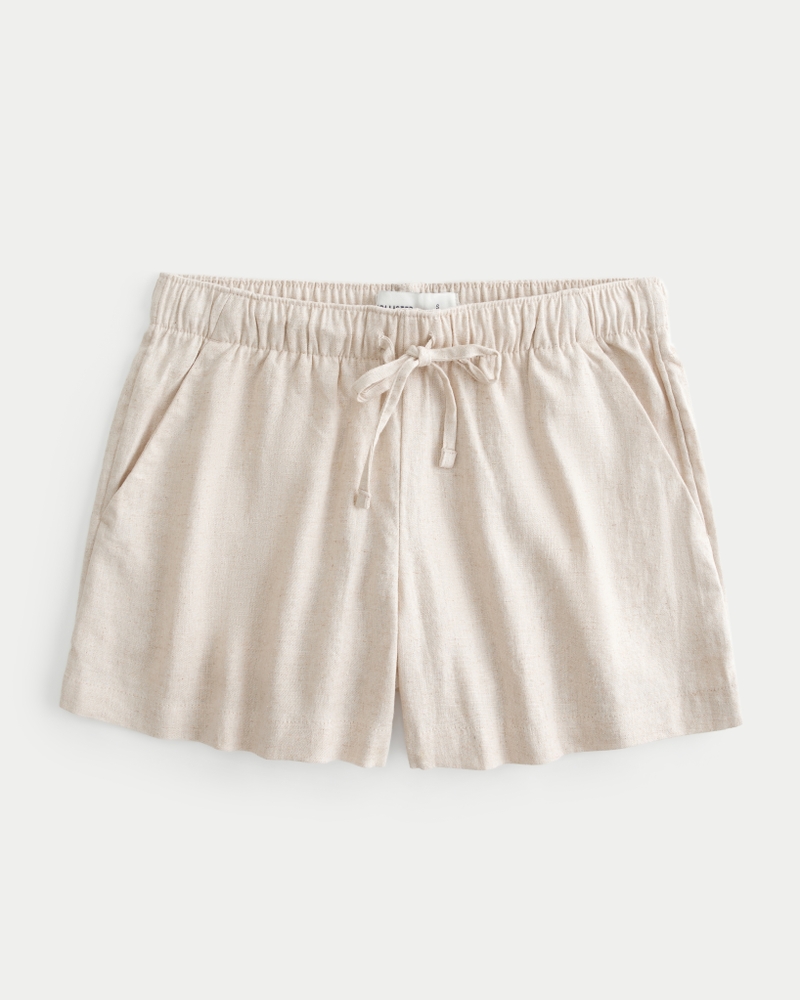 Hollister Ella Linen Blend Pull-On Shorts