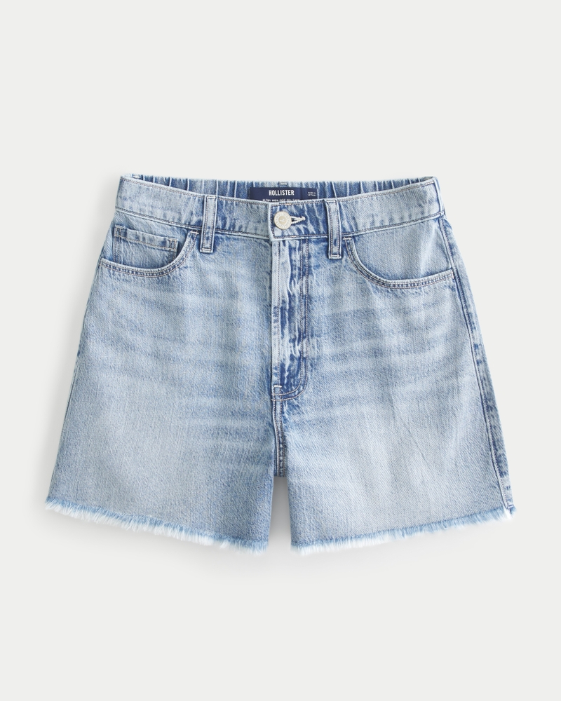 Women's Ultra High-Rise Medium Wash Lightweight 90s Denim Shorts, Women's  Bottoms