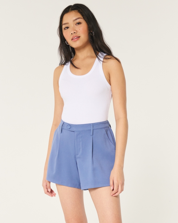 Hollister Livvy Mid-Rise Shorts 5", Blue