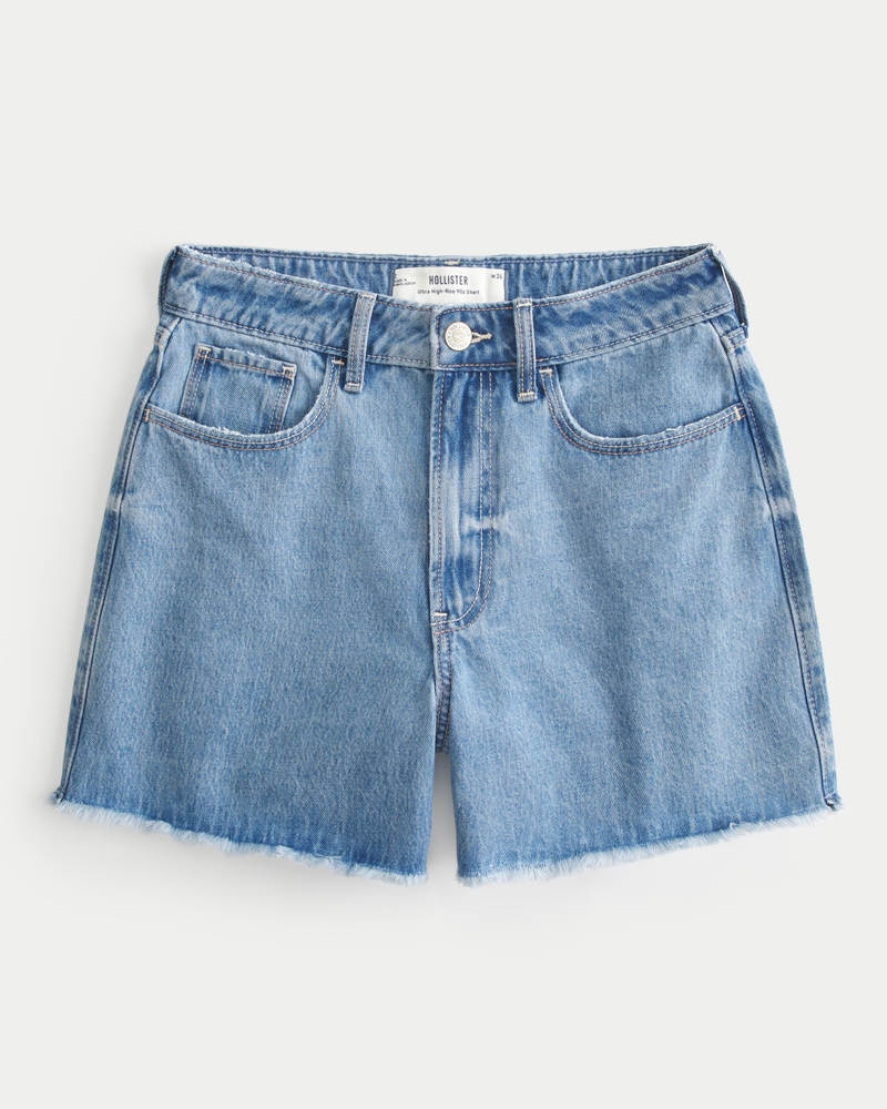 Women s Ultra High Rise Medium Wash 90s Denim Shorts 5 in Medium Size 000 00 23W from Hollister