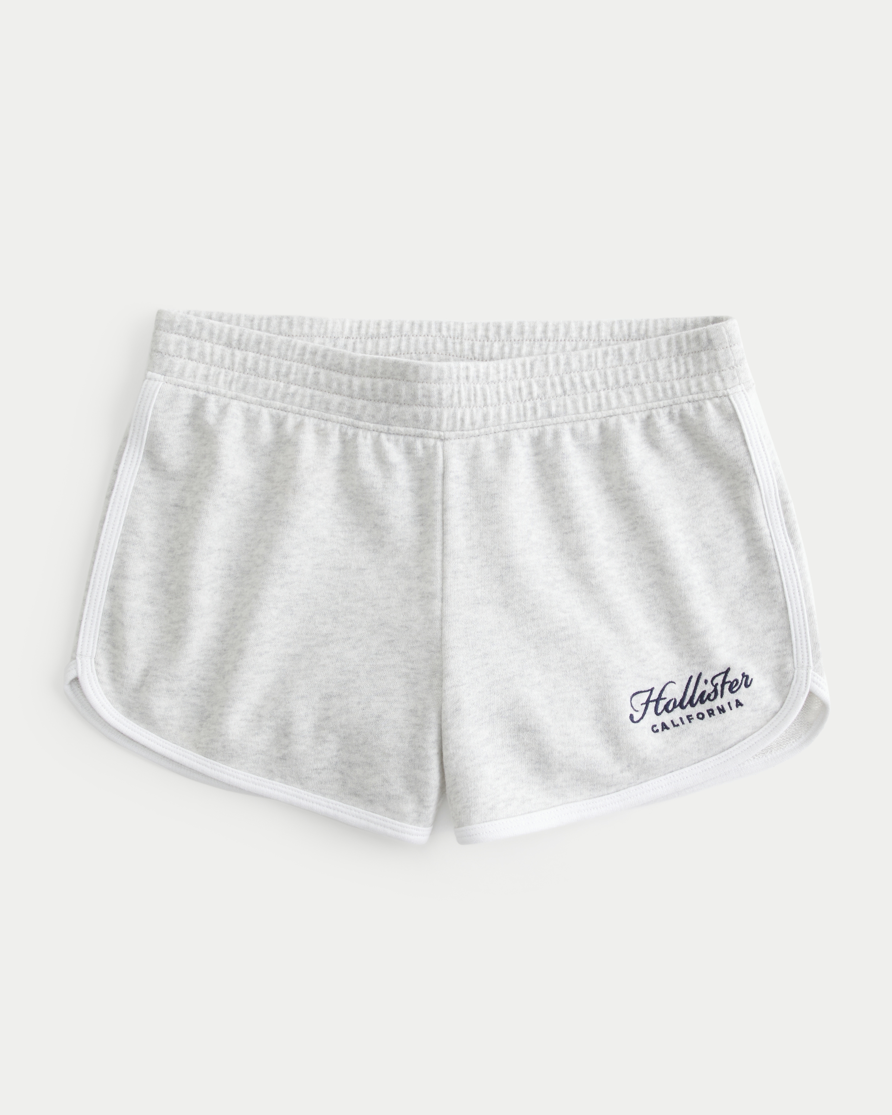 Women s High Rise Logo Shorts in Light Heather Gray Size XL from Hollister