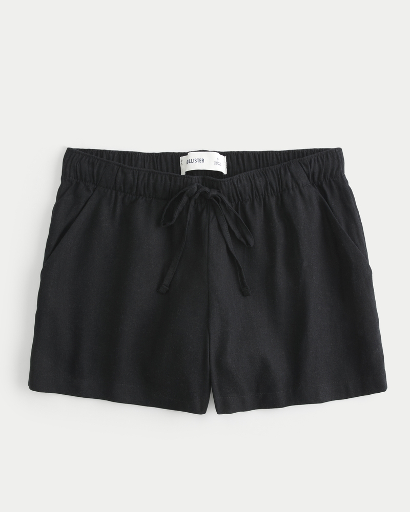 Hollister Ella Linen Blend Pull-On Shorts