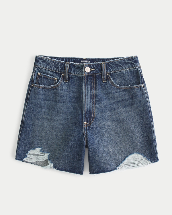 Hollister Denim Jean Cut-off Shorts Denim Dark Wash Size 9R 29