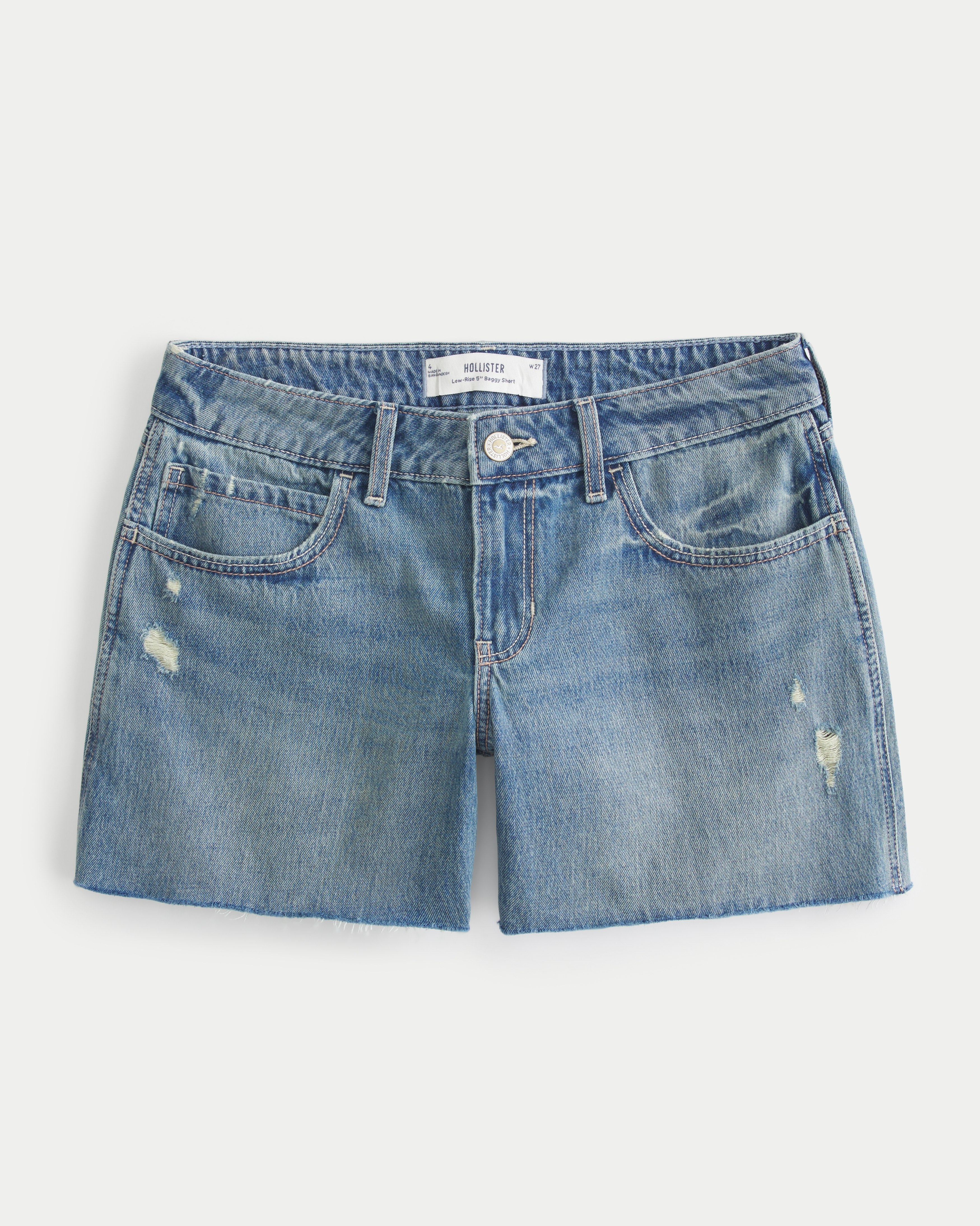 Hollister low rise denim shorts best sale