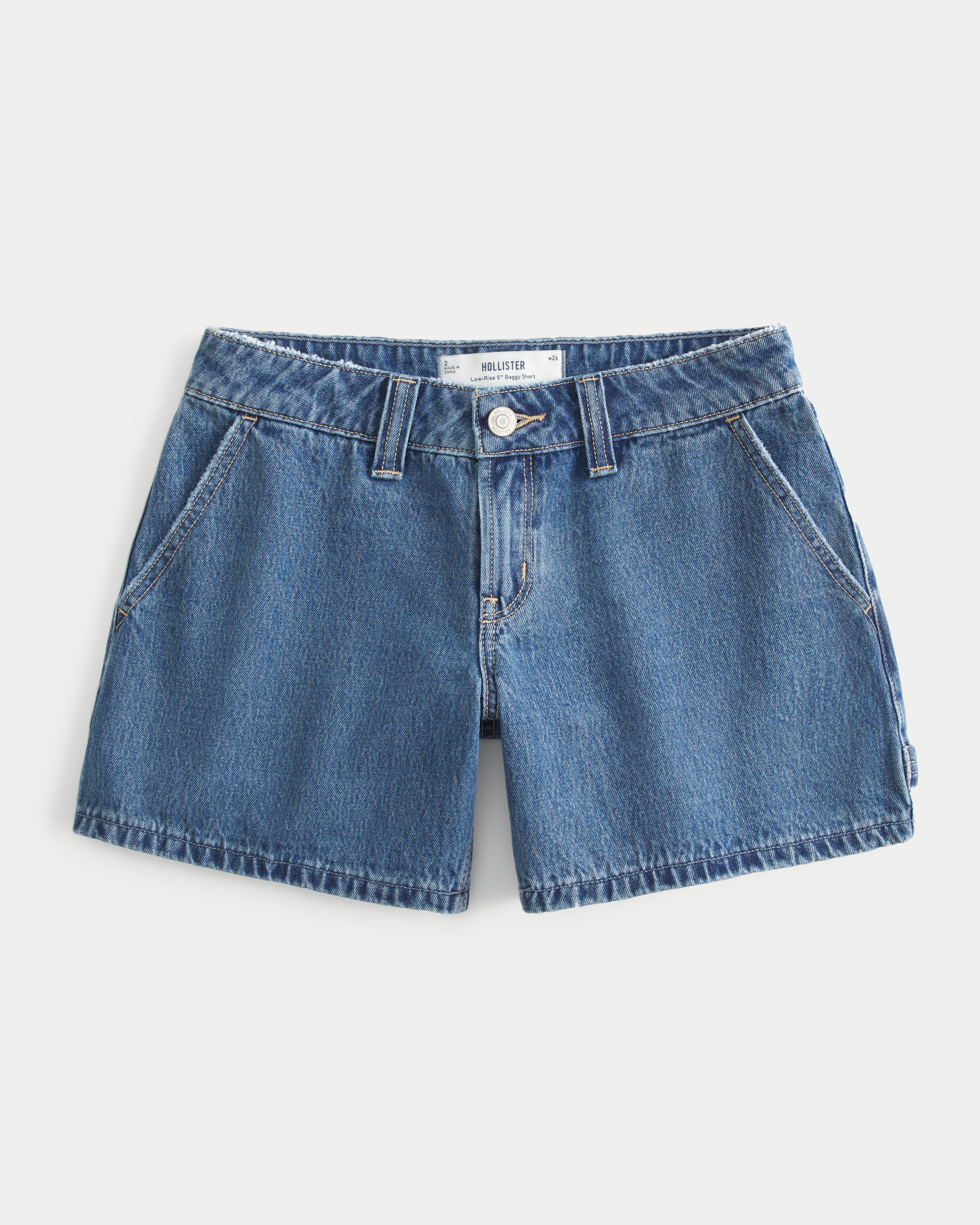 Low-Rise Baggy Denim Shorts 5