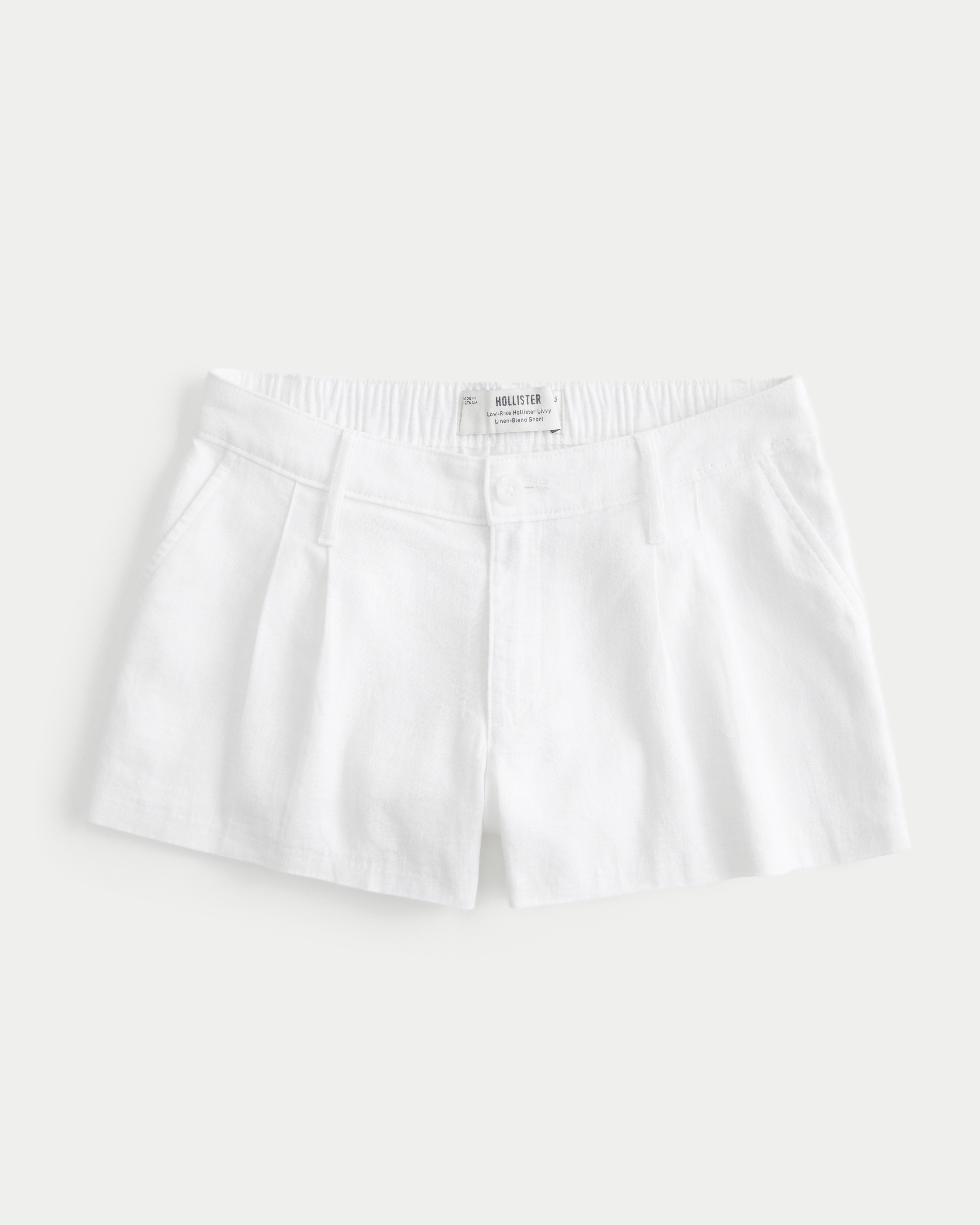 Hollister Livvy Low-Rise Linen-Blend Shorts 3"