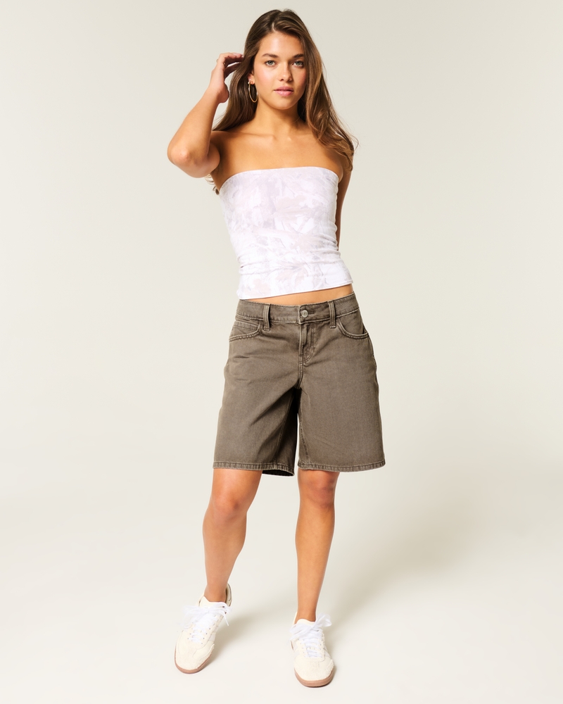 Low-Rise Brown Baggy Jort