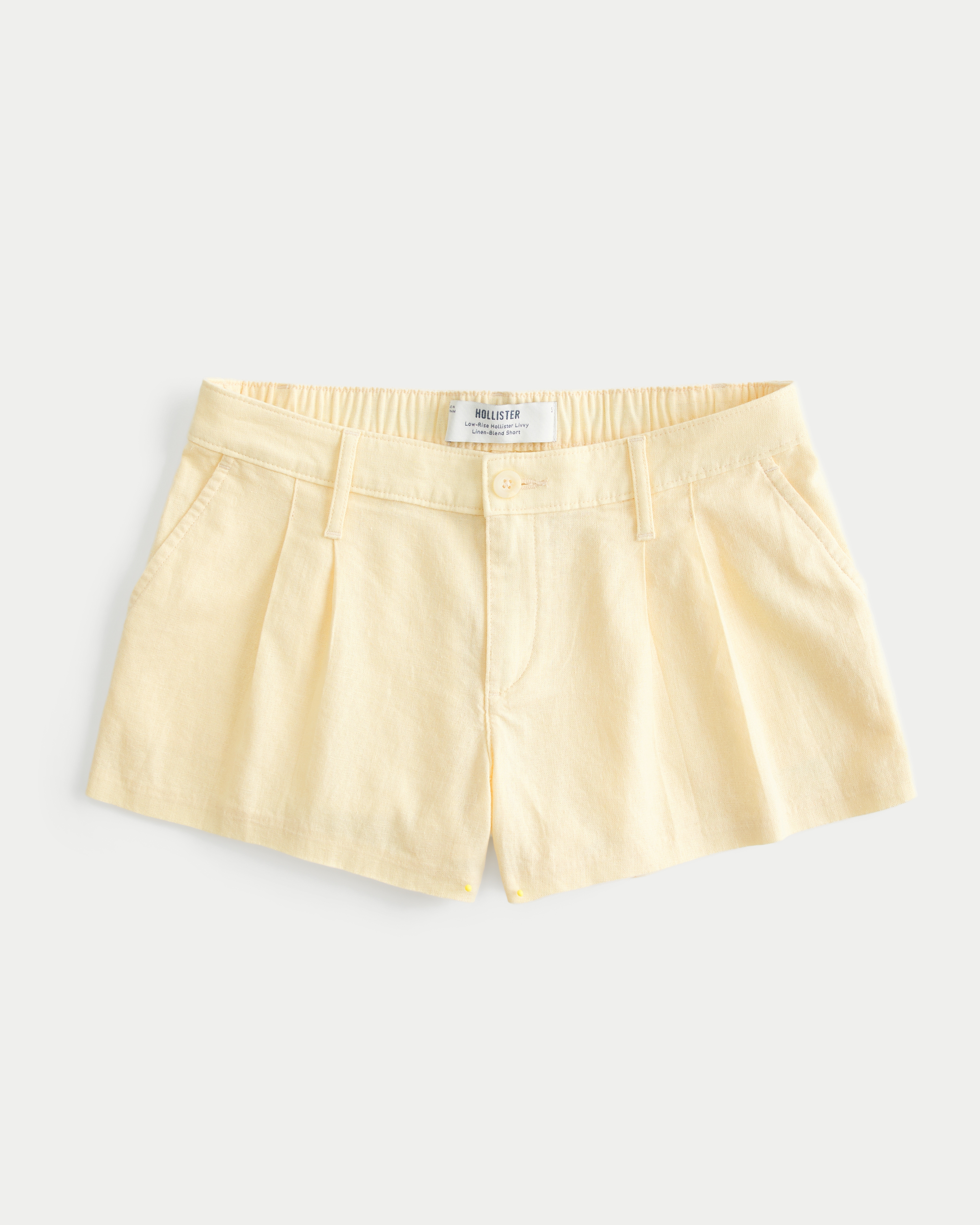 Hollister Livvy Low-Rise Linen-Blend Shorts 3"