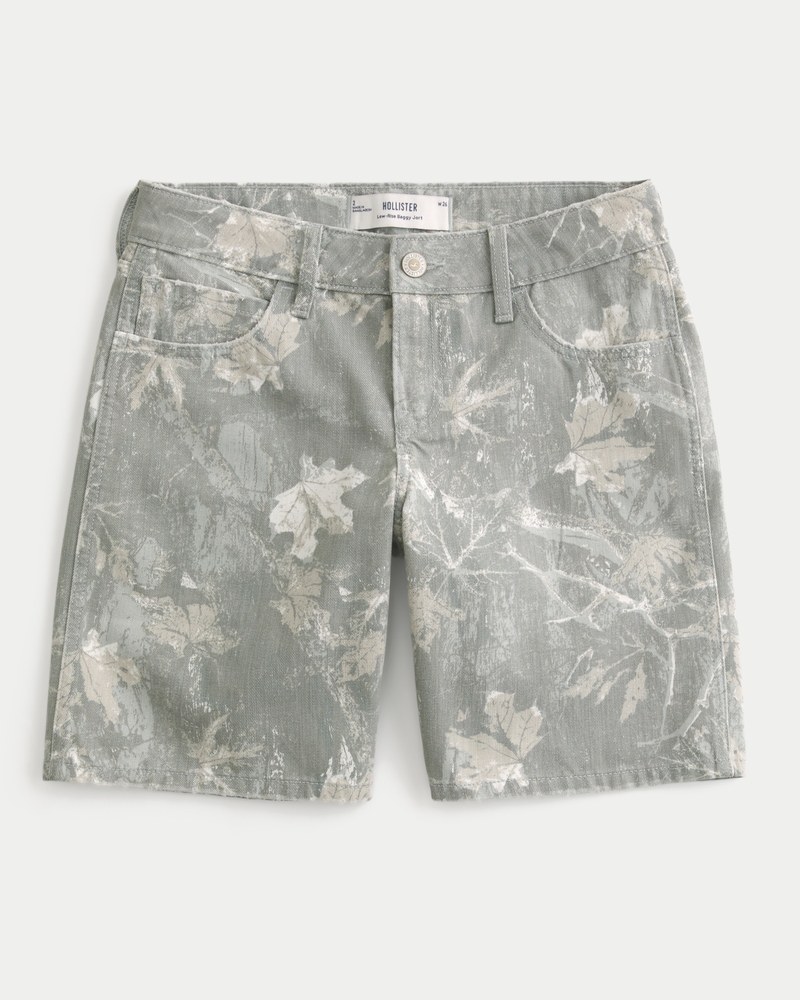 Low-Rise Camo Baggy Jort