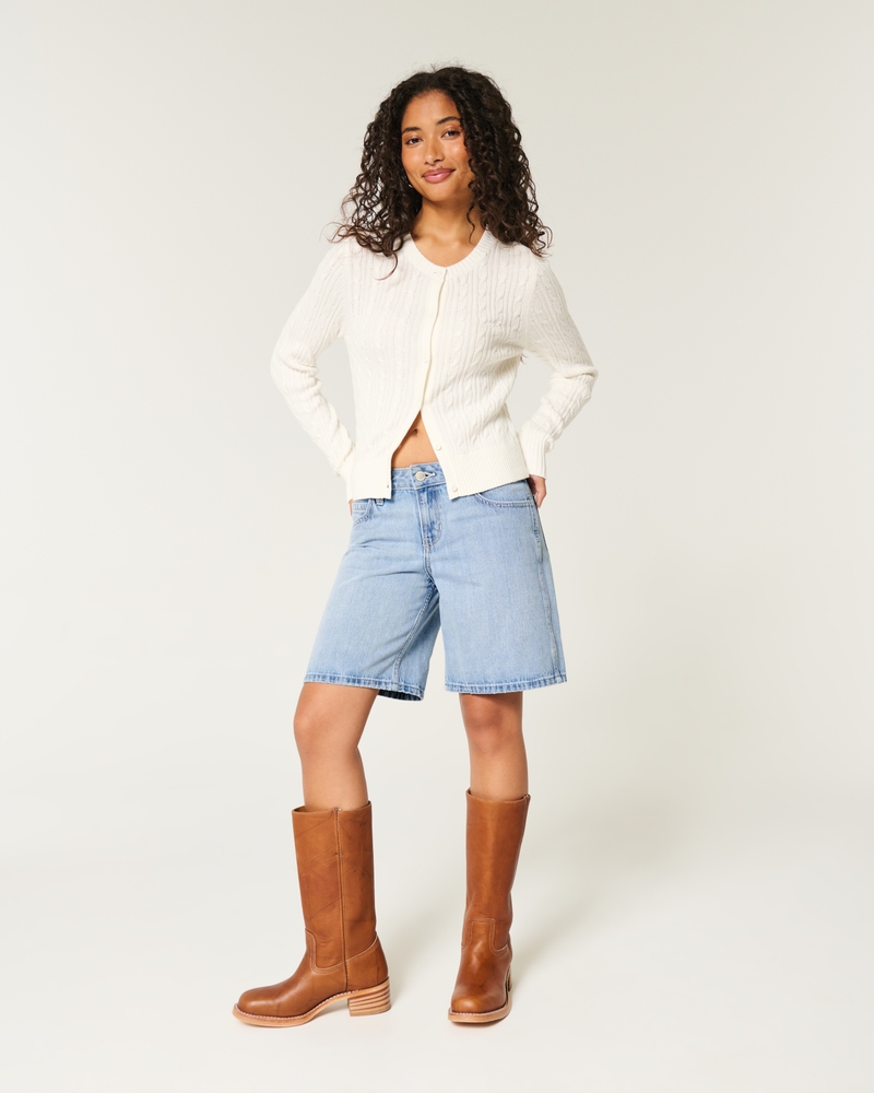 Low-Rise Tinted Mud Wash Baggy Jort