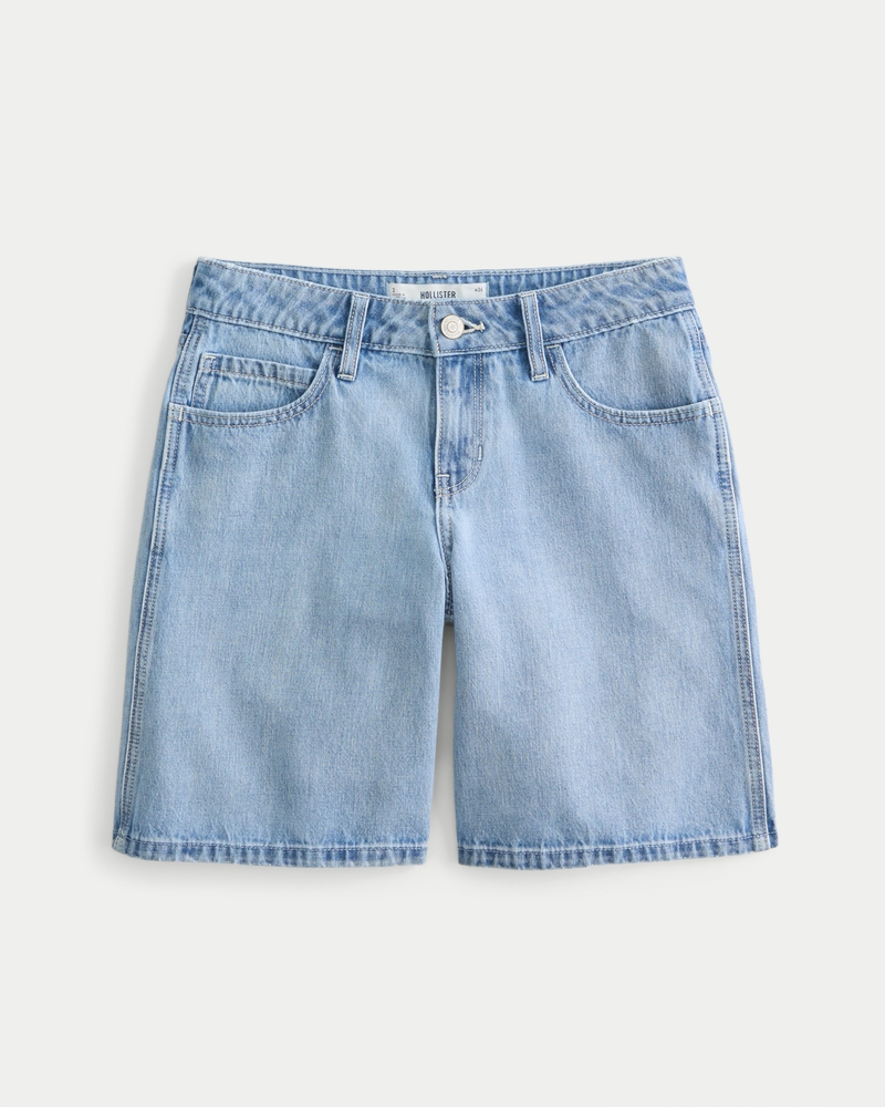Low-Rise Light Wash Baggy Jort
