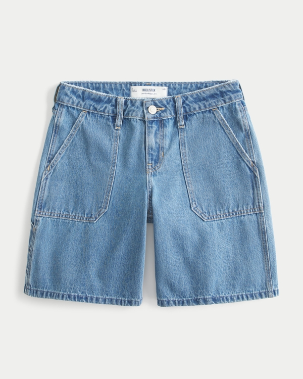 Low-Rise Medium Wash Baggy Carpenter Jort, Medium view 2