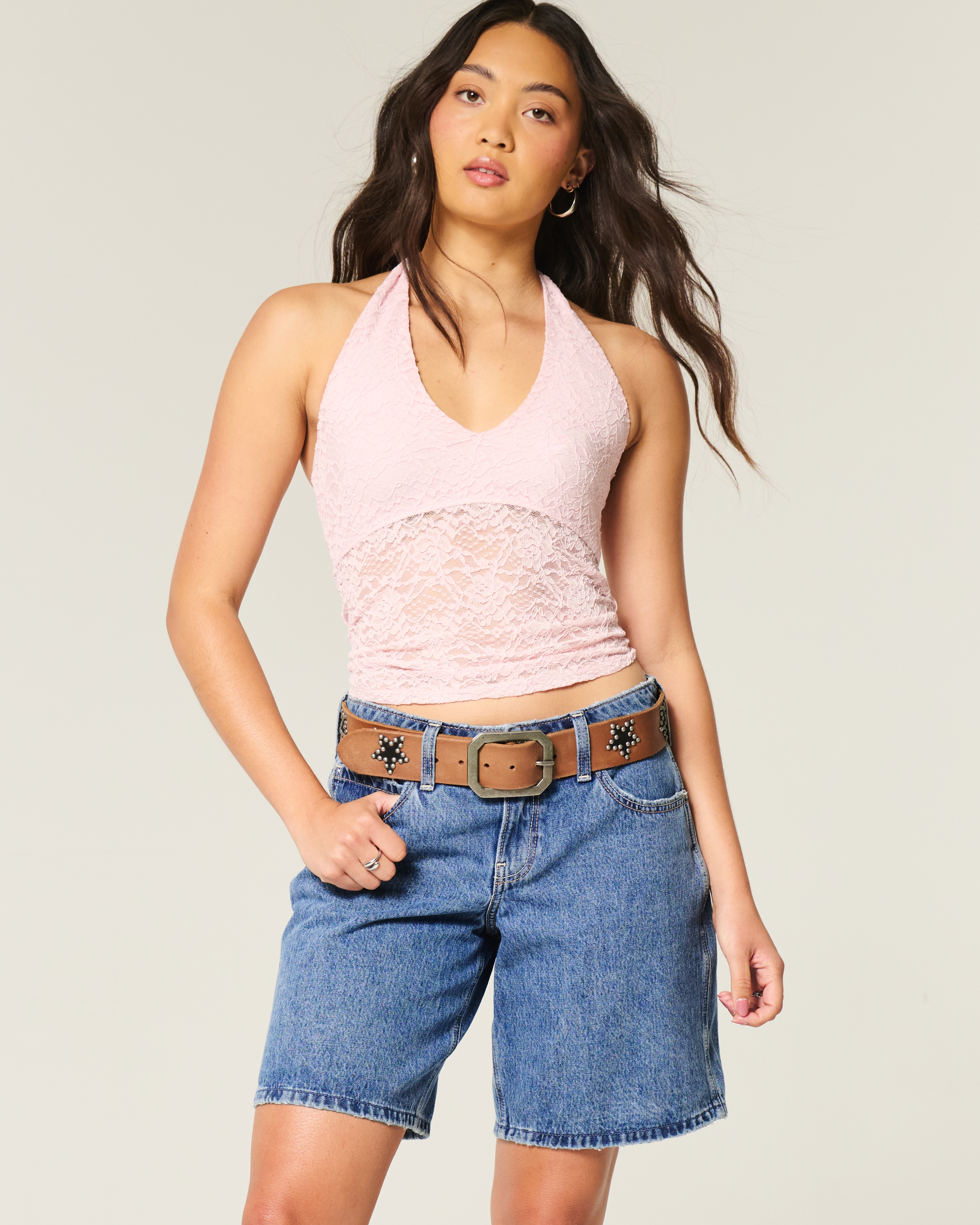 Curvy Low-Rise Dark Wash Baggy Jort