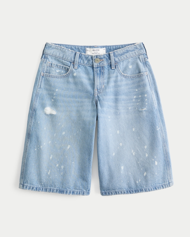 Low-Rise Distressed Super Baggy Jort