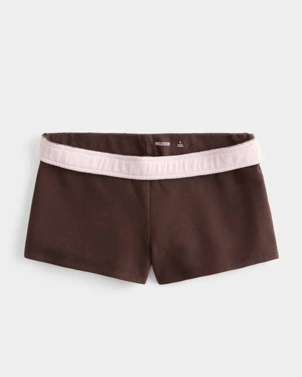 Fleece Mini Short, Espresso view 2
