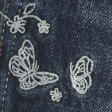 Hollister Ultra Low-rise Dark Wash Butterfly Embroidered Denim Mini Shorts