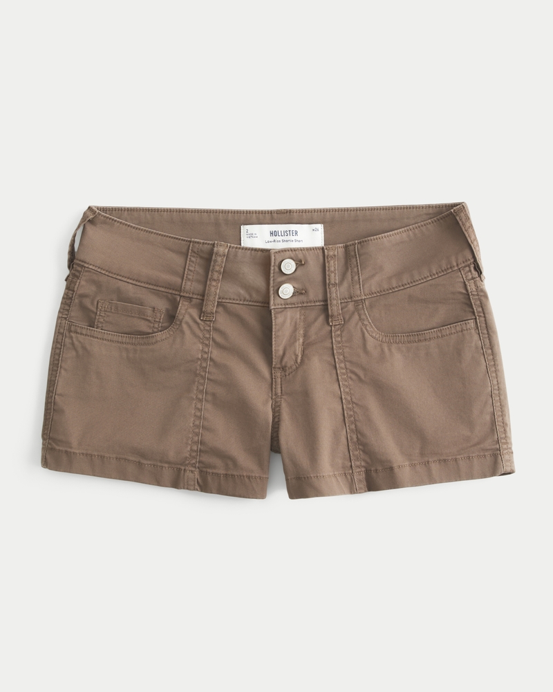 Low-Rise Poplin Shortie Shorts