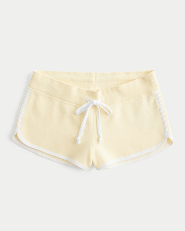 Fleece Shortie Shorts, Butter Yellow view 1