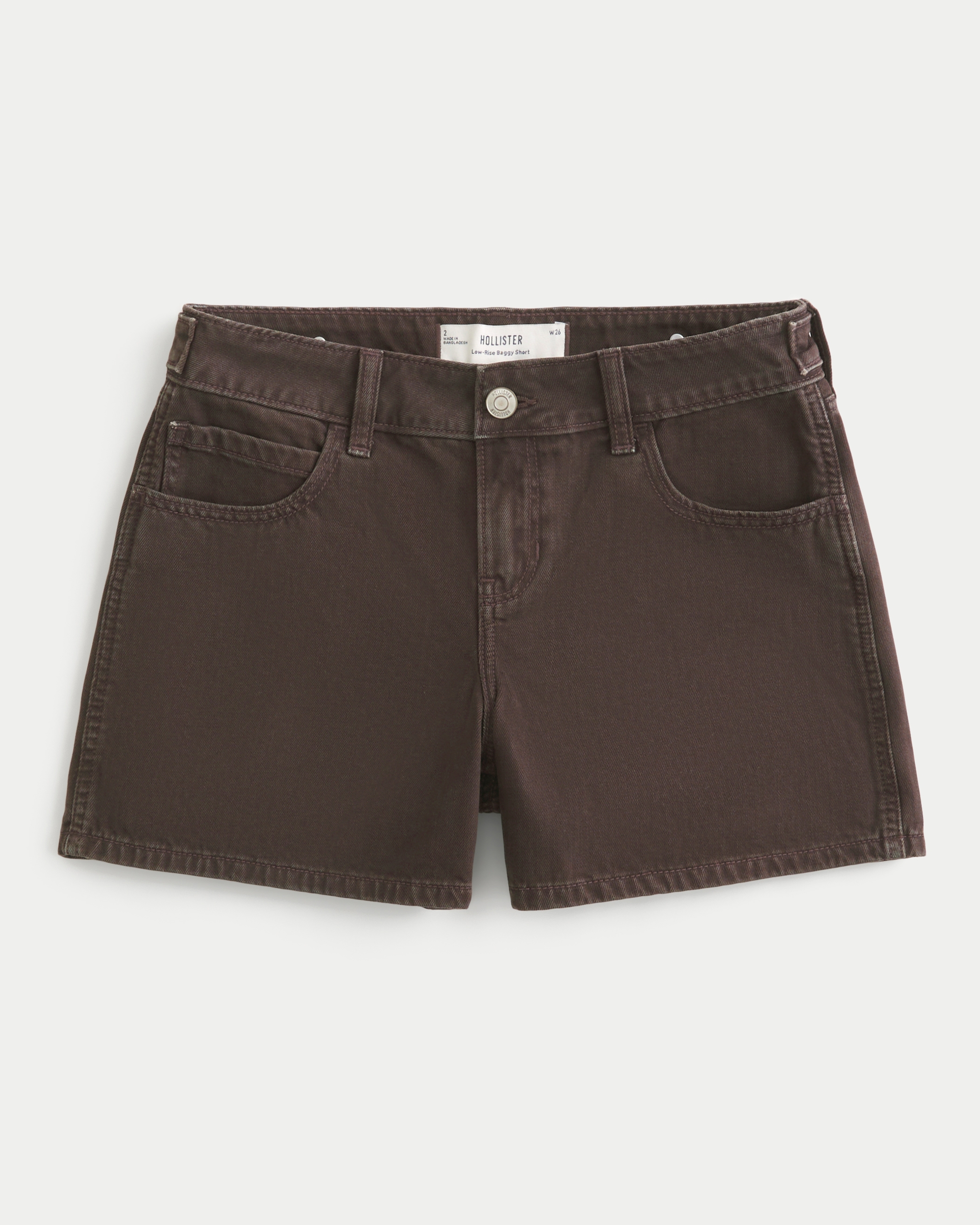 Hollister Andi Adjustable Waist Low-Rise Baggy Denim Shorts