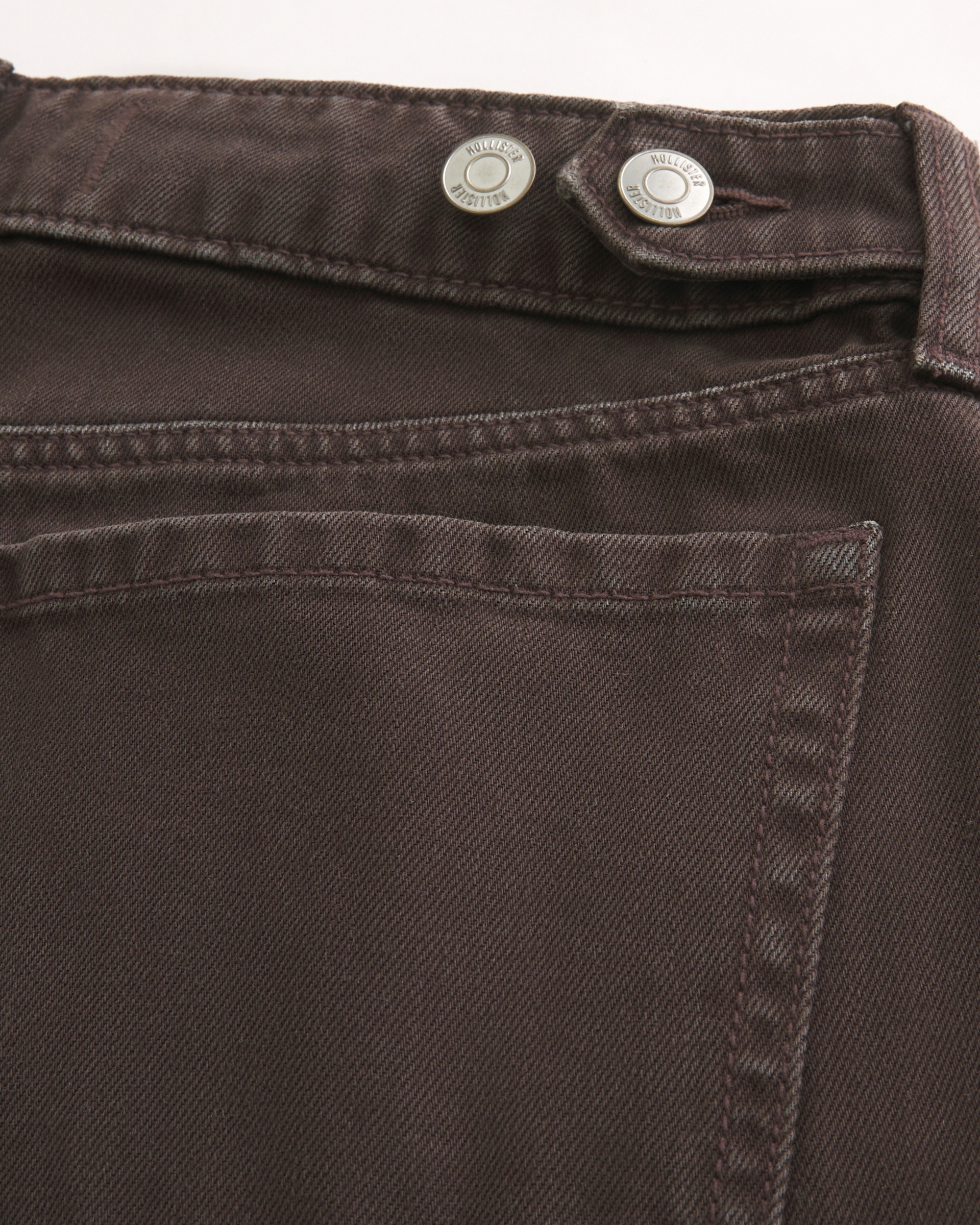 Hollister Andi Adjustable Waist Low-Rise Baggy Denim Shorts