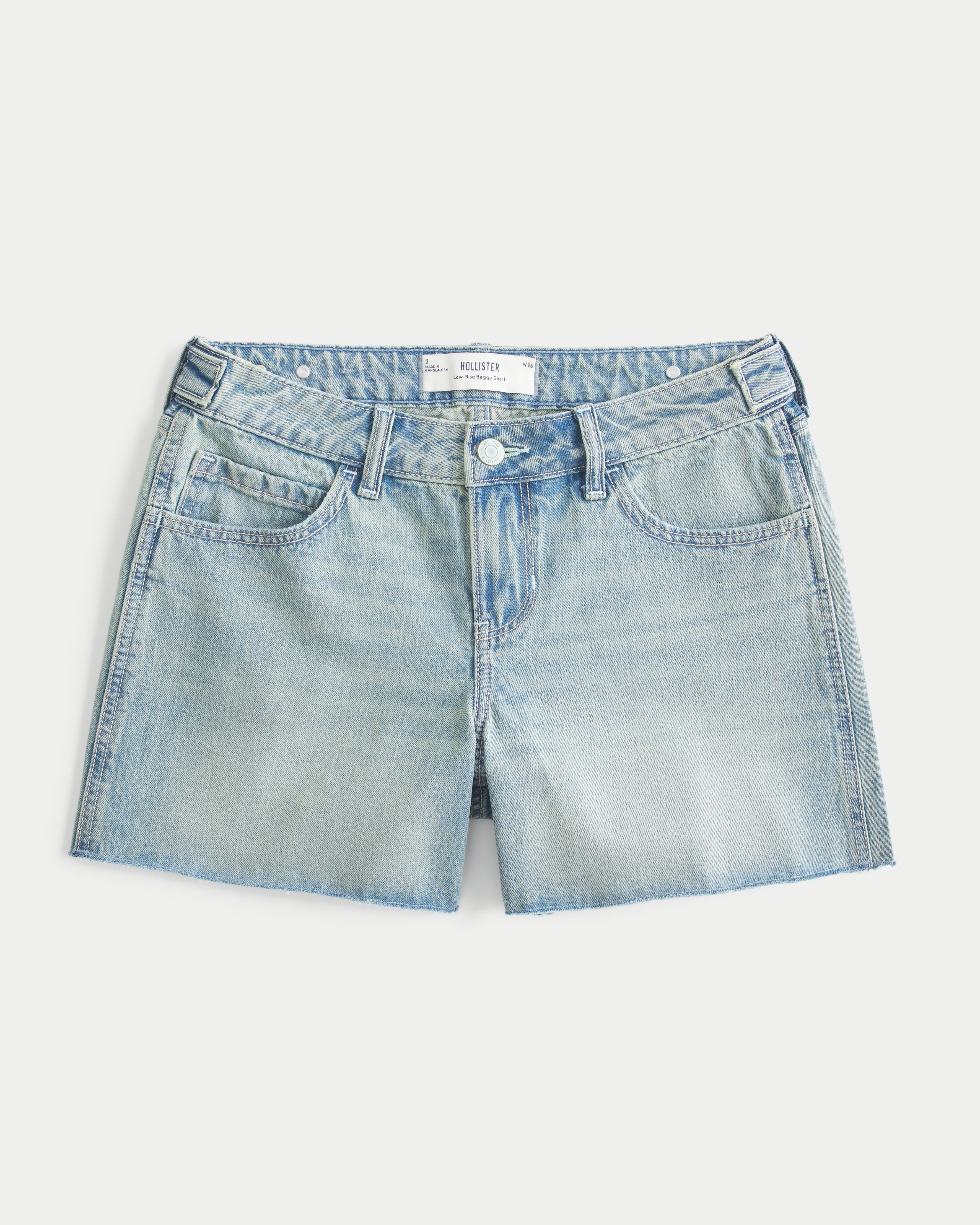 Hollister Andi Adjustable Waist Low-Rise Baggy Jean Shorts